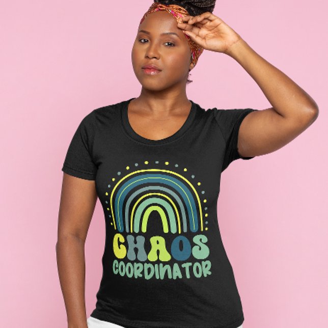 Chaos Coordinator Boho Rainbow Teacher fun T-Shirt (Creator Uploaded)