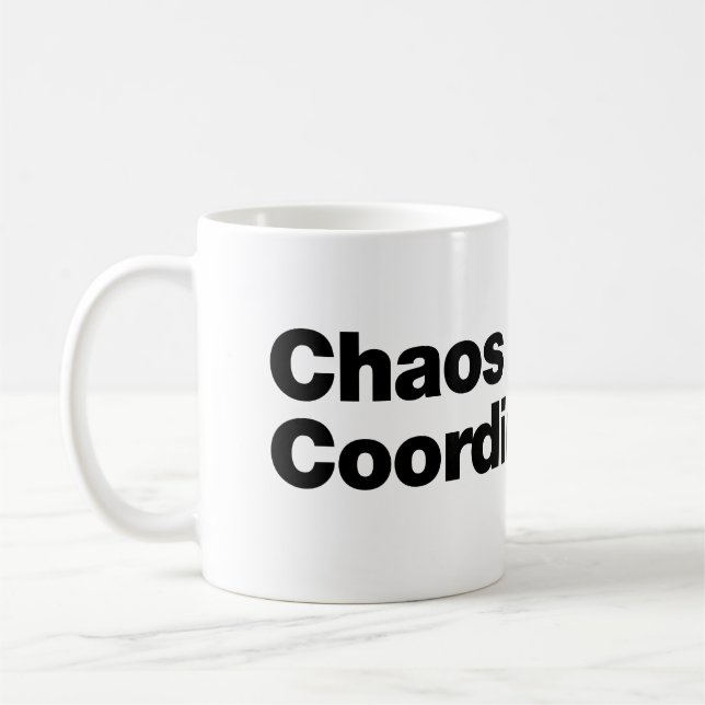 Chaos coordinator coffee mug (Left)