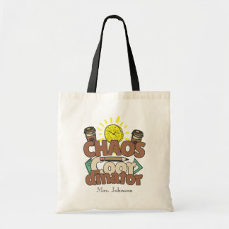 Chaos Coordinator Custom Teacher's Name Tote Bag