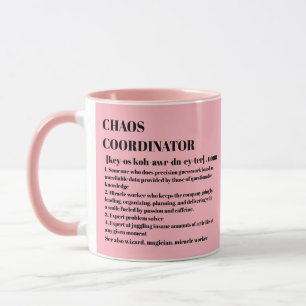 Chaos Coordinator Definition Photo Office Coworker Mug