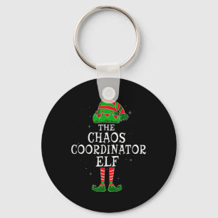 Chaos Coordinator Elf Group Matching Family Christ Keychain
