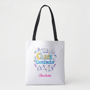 Chaos Coordinator   Funny Mom Life   Personalized Tote Bag