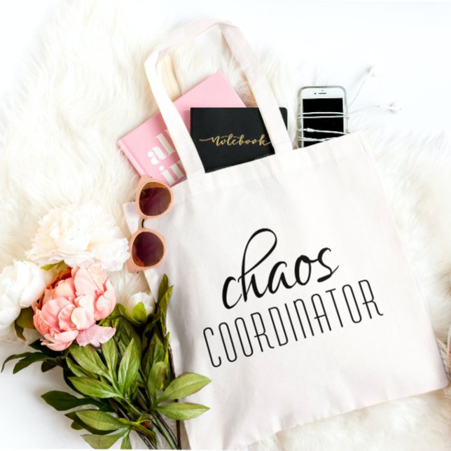 Chaos Coordinator Funny Mom Teacher Gift Tote Bag (Creator Uploaded)