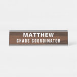 Chaos Coordinator Funny Novelty Personalized Desk Name Plate