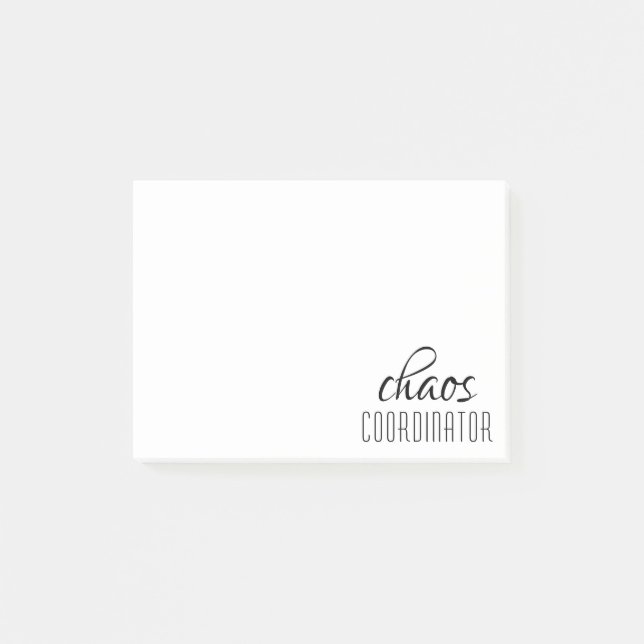 Chaos Coordinator Funny Office Appreciation Gift Post-it Notes (Front)