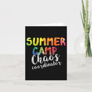 Chaos Coordinator . Funny Summer Camp Counselor Card