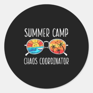 Chaos Coordinator Funny Summer Camp Counselor Classic Round Sticker