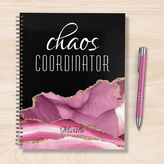 Chaos Coordinator Girly Pink Gold Marble Name Planner (Creator Uploaded)