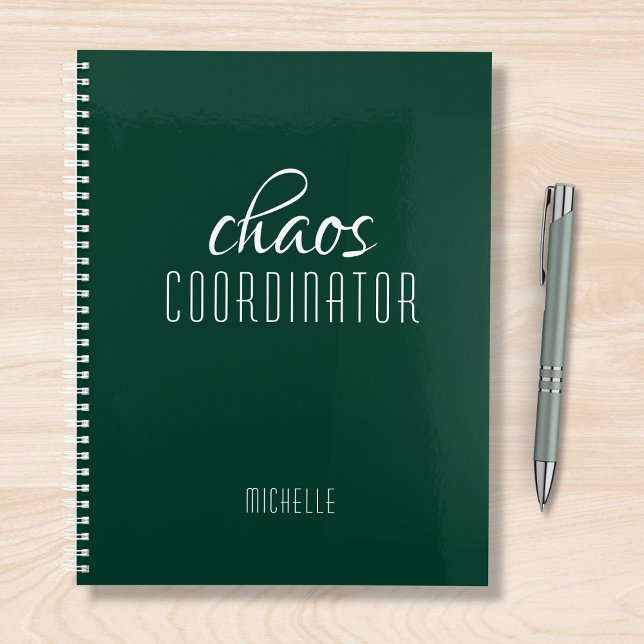 Chaos Coordinator Green Personalized Name Planner (Creator Uploaded)