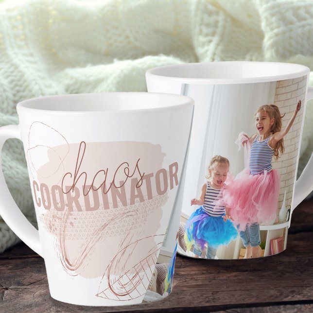 Chaos Coordinator Kids Photo Abstract Latte Mug (Creator Uploaded)