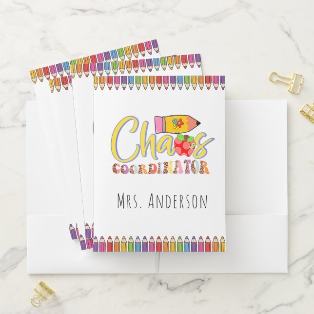 Chaos Coordinator Kindergarten Pre-K Pocket Folder (In Situ)