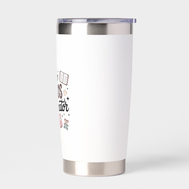 Chaos Coordinator Mom Life Tumbler – Leopard & Blu (Left)