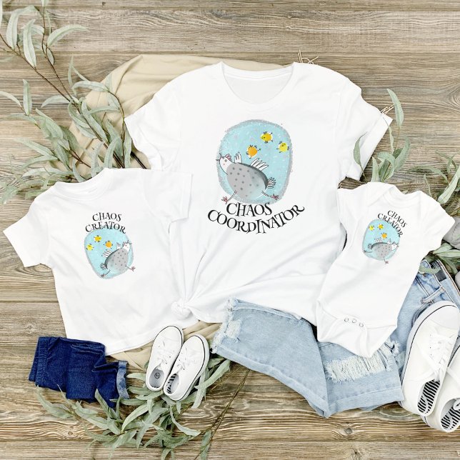 Chaos Coordinator, Mommy and Me, Mama Chicken T-Shirt (Creator Uploaded)