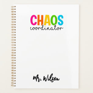 Chaos Coordinator Notebook – Funny Teacher Quote
