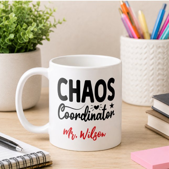 Chaos Coordinator Notebook – Funny Teacher Quote Coffee Mug (Chaos Coordinator Notebook – Funny Teacher Quote Coffee Mug)
