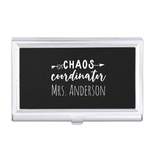 Chaos Coordinator Office Coworker Mom Business Card Case
