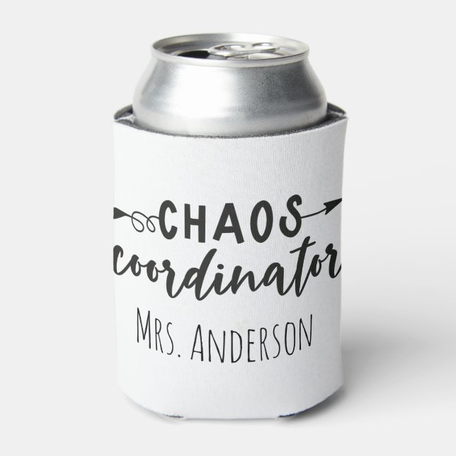 Chaos Coordinator Office Coworker Mom Can Cooler (Can Front)