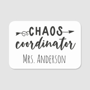 Chaos Coordinator Office Coworker Mom Name Tag