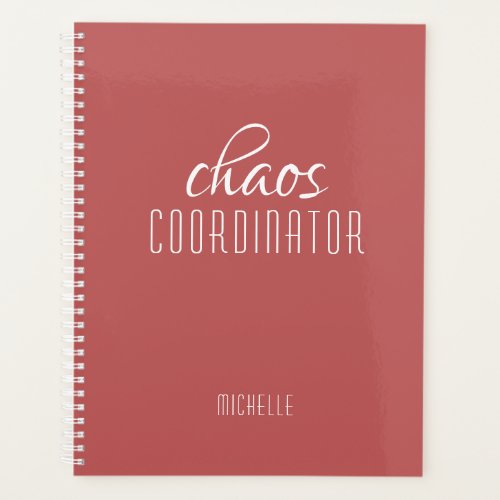 Chaos Coordinator Personalized Name Planner