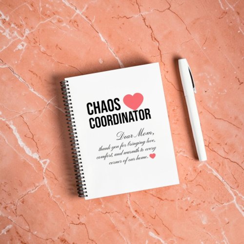 Chaos Coordinator Personalized Unique Gift Notebook
