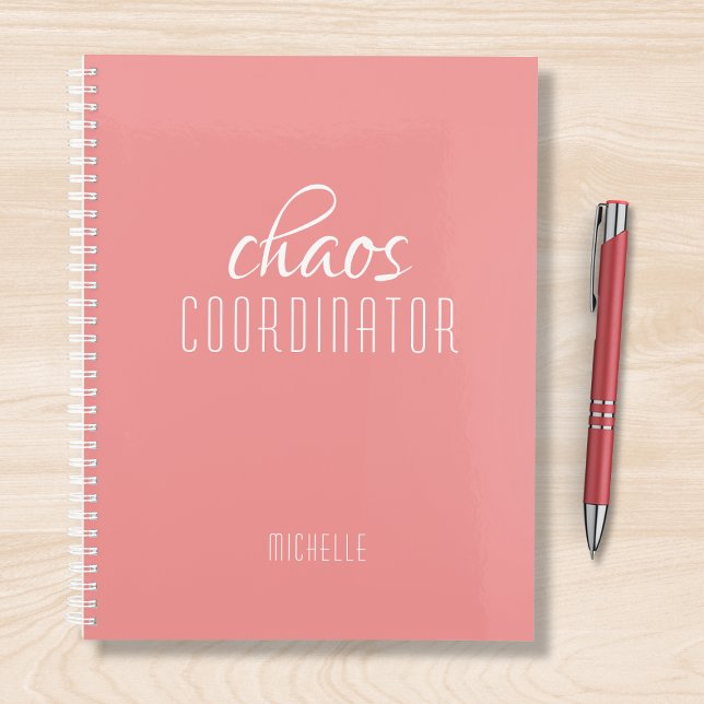 Chaos Coordinator Pink Personalized Name Planner (Creator Uploaded)