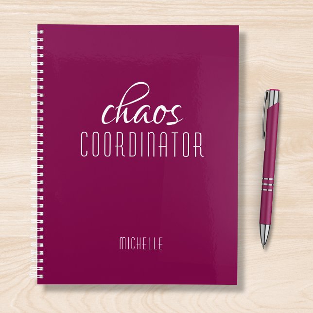 Chaos Coordinator Pink Personalized Name Planner (Creator Uploaded)