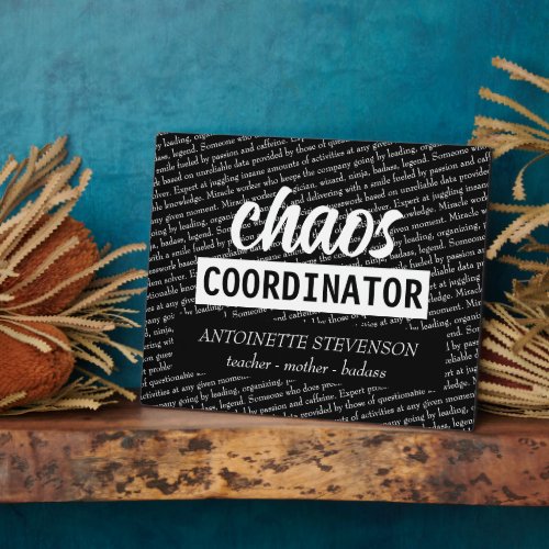 Chaos Coordinator Plaque