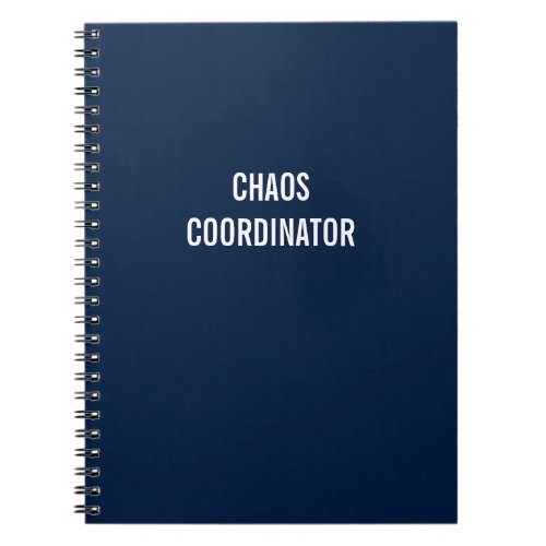 Chaos Coordinator Project Manager Notebook