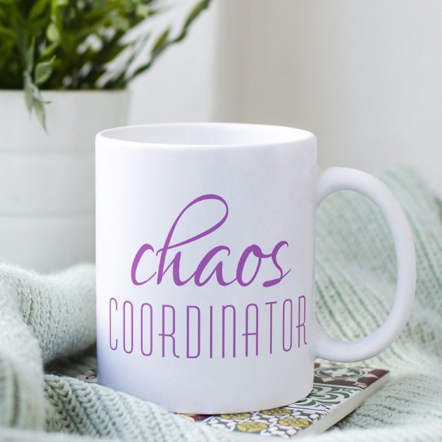 Chaos Coordinator Purple Script Coffee Mug (Creator Uploaded)