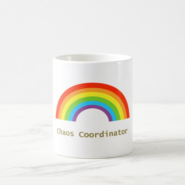 Chaos Coordinator Rainbow Coffee Mug (Center)