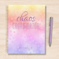 Chaos Coordinator Rainbow Glitter Personalized