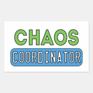 Chaos Coordinator Rectangular Sticker