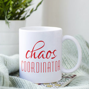 Chaos Coordinator Red Script Coffee Mug