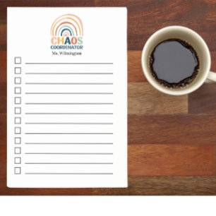 Chaos Coordinator retro boho rainbow personalized Post-it Notes
