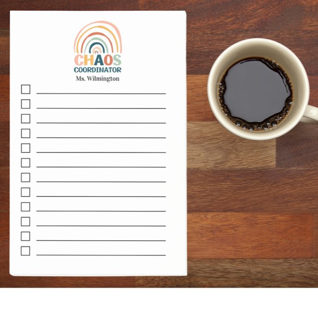 Chaos Coordinator retro boho rainbow personalized Post-it Notes (Creator Uploaded)