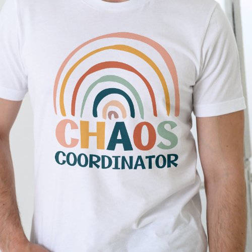 Chaos Coordinator retro colors boho rainbow T_Shirt