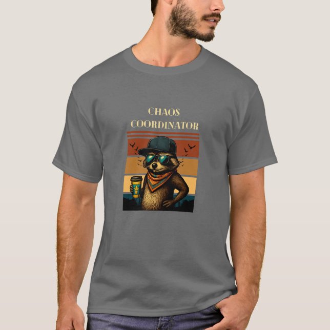 Chaos Coordinator T-shirt Raccoon (Front)