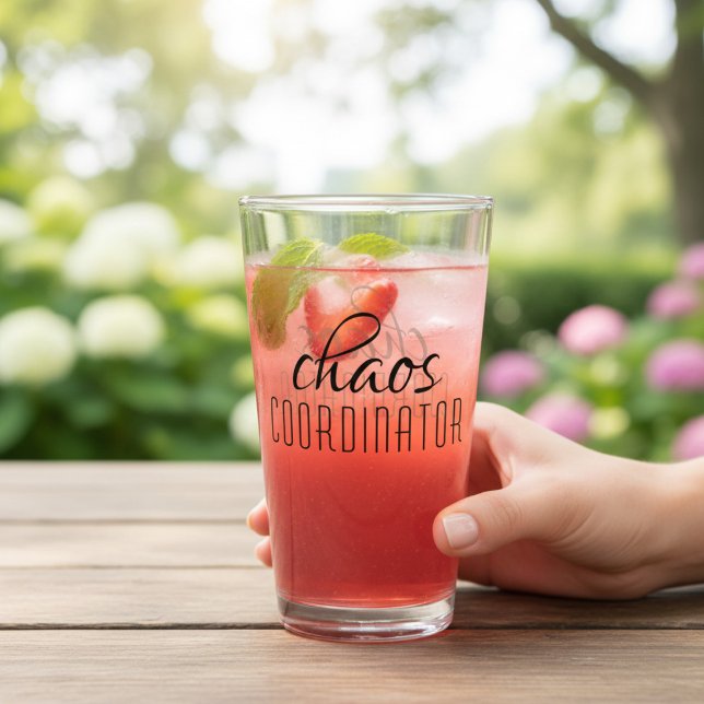 Chaos Coordinator Teacher Boss Gift Glass (Creator Uploaded)