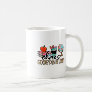 Chaos Coordinator Teacher Fun Teacher Humor Leopar Coffee Mug