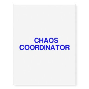 Chaos coordinator temporary tattoos
