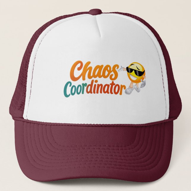 Chaos Coordinator Trucker Hat – Funny Gift for Mom (Front)