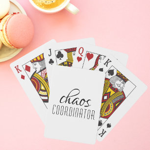 Chaos Coordinator Typographic Text Poker Cards