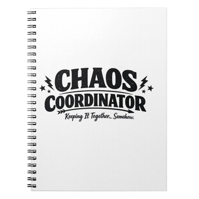 Chaos Coordinator Typography Design Notebook (Front)