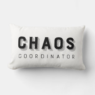 Chaos Coordinator Typography Lumbar Pillow