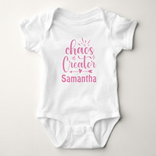 Chaos Creator Pink Baby Girl Baby Shower Gift Baby Bodysuit