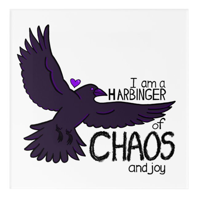 Chaos Crow Acrylic Print (Front)