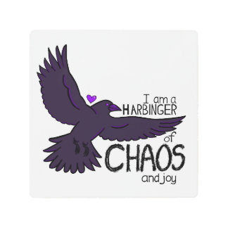 Chaos Crow Metal Print