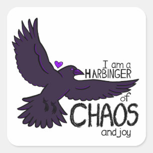 Chaos Crow Square Sticker