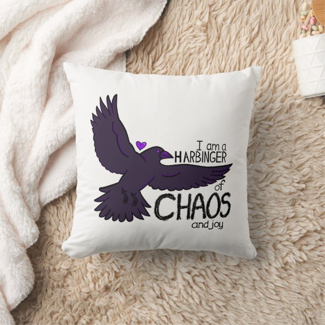 Chaos Crow Tapestry Throw Pillow (Blanket)
