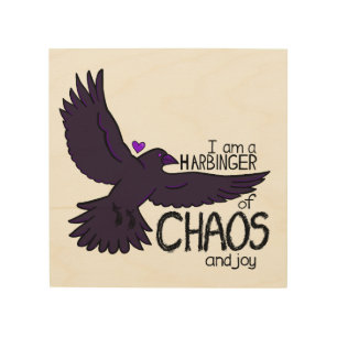 Chaos Crow Wood Wall Art